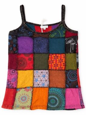 Earthbound Patchwork Tank M Boho Hippie Festival Grunge Whimsigoth